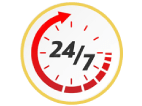 24/7 service icon